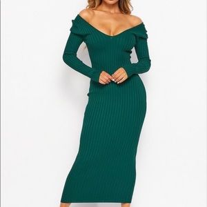 Ribbed midi dress